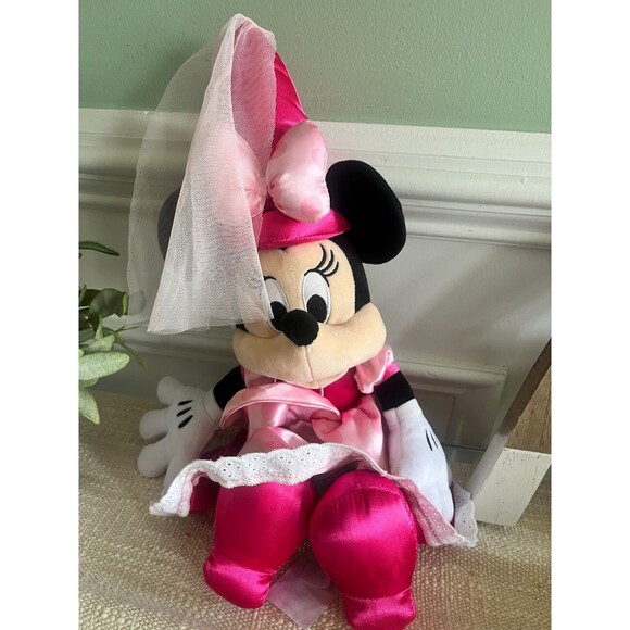 Minnie Mouse 22" Disney World Parks Pink Plush Doll Pink Princess, Disneyland - Picture 2 of 5